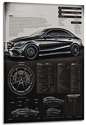 KYNA Vintage-Auto-Poster für Cls AMG Sportauto-Poster, dekoratives Gemälde, Leinwand, Wandposter und Kunstbild, modernes Familien-Schlafzimmer, Dekor-Poster, 30 x 45 cm
