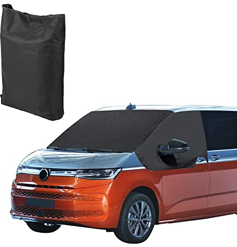 Auto Windschutzscheiben Abdeckung Ersatz für 2021-2025 VW T7 VW T7 California, 600D Auto Sonnenschutz Frontscheibe, 100% Verdunkelnd, Blockiert UV Strahlen, Wetterfeste Frontscheibe Wrap Cover
