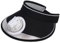 Mogame Sun Visor Hats with Fan-Three Temp Settings-Large Area Sun Protection,Visors for Women/Men/Kids,Adjustable Elastic Buckle (Black)