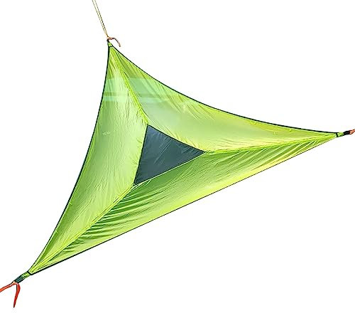 RUYICZB Outdoor-Dreieck-Hängematte für mehrere Personen, tragbare Hängematte für Erwachsene und Kinder, Familien-Dreieck-Hängematte für Reisen, Freizeit im Garten, Hinterhof,Grün,280x280x280cm