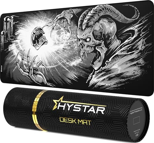 Hystar® Alfombrilla de Mouse extendida para Juegos | XXL 36 x 16 Pulgadas | 5 mm de Grosor, Superficie Impermeable, Tela de poliéster Suave y Base de Goma Natural | Goety