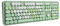 ASHATA Wireless Keyboard and Mouse Combo, Wireless 2.4G 104-Key Full Sized Keyboard and Optical Mice Set, Compatible with PC, Computer, Laptop (green mixed color)