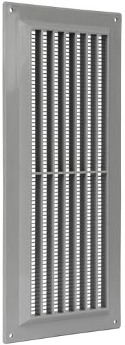 Repa Market 10 x 3 pulgadas (dimensiones interiores) plástico gris – Cubierta de ventilación – Cubierta de conducto rectangular – Rejilla de ventilación de aire – Malla protectora – Ventilación HVAC