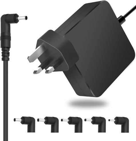 65W 45W Universal Laptop Charger for Asus VivoBook ZenBook 14 15 17 S14 S15 S17 NoteBook Len ovo IdeaPad Replacement,with 5 Different Round Connectors
