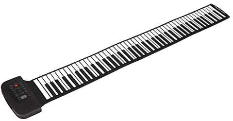 PA88MH 88 Tasten Roll Up Piano Tastatur mit, Flexibles Wiederaufladbares Elektronisches Handrollen Piano mit 128 Tönen, LED Digitalanzeige für Anfänger und (EU-Stecker)