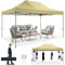 COBIZI pavillon 3x4 wasserdicht stabil Winterfest partyzelt gartenpavillon, Khaki