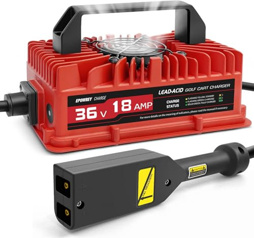 EPOWREY - 18 Amp 36 Volt Golf Cart Battery Charger for Club Car, EZGO TXT D