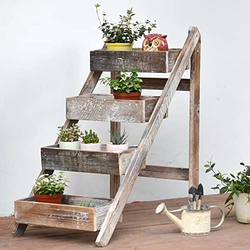 GSHAOBEN Blumenregal, Boden-Wohnzimmer-Dekorationsregal, Retro-Mehrschicht-Blumenregal, Lagerregal für saftige Blumentöpfe