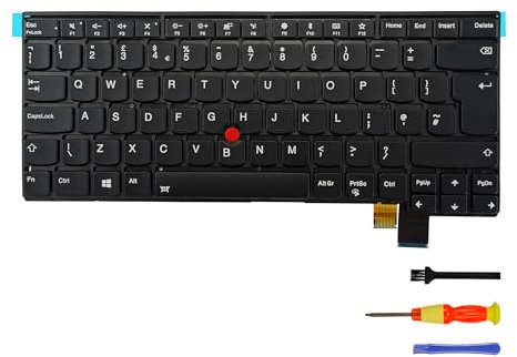 Replacement Keyboard with Backlit for Lenovo Thinkpad T470s (UK English, Backlit)