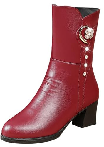 Stivali sopra Ginocchio Donna Stivaletti Donna con Tacco Brillantini Anfibi Donna Stivali Gomma Bassi Donna Cowboy Boots Stivali sotto al Ginocchio Donna Stivali Pioggia