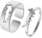 Caiduoduo Ringset Fuchs Muster Schmuck Männer und Frauen Paar Ring Edelstahl Ring Schmuck