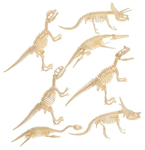 VICASKY 7stücke Dinosaurier Skelett Spielzeug Mit Echten Tierknochen Für Junge Mädchen Zum Selbermontieren Als Lehrmittel Oder Dinosaurierdekor Für Zimmer Und Party