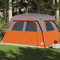 Homgoday Familienzelt für 6 Personen Familienzelt Campingzelt Gartenzelt Trekkingzelt Mit abnehmbarem Überzelt Zelt für Camping Reise Trekking Grau und Orange Wasserdicht