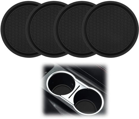 Porte Gobelet Voiture, 4 Pièces Antidérapant Porte Gobelet,Universel Support Gobelet Voiture pour Les Boissons et Le Café,Voiture Support Gobelet Accessoire,Noir