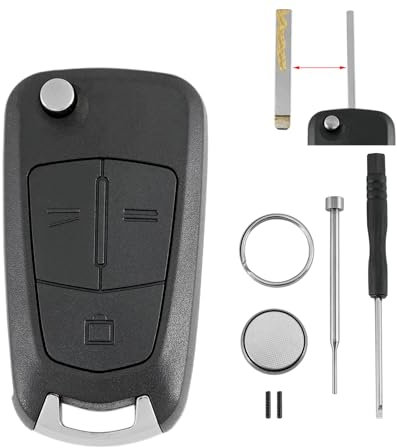 Porte-clés Opel Opel Vectra C et Opel SIGNUM 3 boutons pour clé de voiture avec batterie CR2032