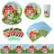 Guvixumi Vajilla de cumpleaños para decoración de fiesta de cumpleaños (animales de granja)