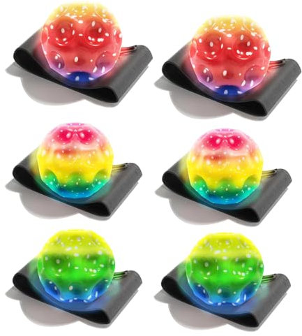 PASLFC 6 Stück Handgelenk Return Ball,Springball mit Schnur,Kindersport & Handgelenkübungen