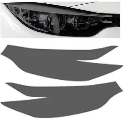 Rufutle Scheinwerfer Tönungsfolie für BMW 4er F32 F33 F36, Autoscheinwerferfolie Scheinwerferrestauration Transparenter schwarzer TPU-Aufkleber