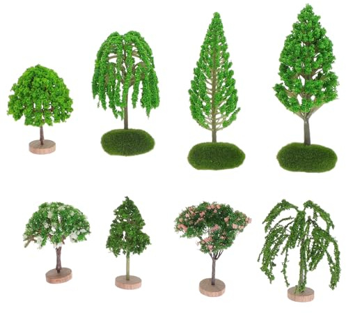PRETYZOOM Künstlicher Baum Mini Miniatur Baum Figur 2X2X3.5 Zoll Simuliertes Architekturmodell Landschaftsdekoration Zug Diorama Sandtisch Zubehör