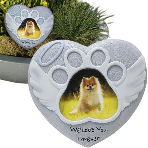 Hundefriedhof Dekorationen für Grab, Hundembranzgartenstein Love Heart