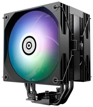 ENERMAX ETS-T41D-ARGB Kühler|Digitalstatusanzeige|2x 120mm ARGB PWM-Fan Forward-Reverse Blade|FDB-Lager|4x 6mm lackierte HP|TDP 220W+|inkl. Dow Corning TC-5888 |Intel LGA1851/1700/AMD AM5/AM4