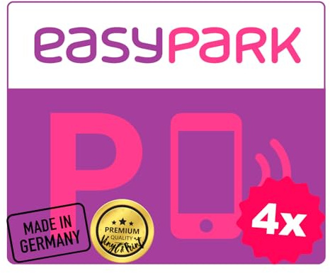 EASYPARK Easy Park Adesivo per Vetro Compatto per Auto (5 x 4 cm) per Parabrezza | App-Parken Auto Vignette Interno | Made in Germany (4)