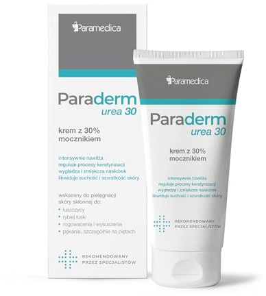 Paraderm Urea Creme 30% – Intensivpflege bei Psoriasis, Ekzemen & Keratosis Pilaris – Urea Körper, Bodylotion & Händcreme, für Füße, Ellbogen, Knie und Absätze gegen trockene, rissige Haut - 100g
