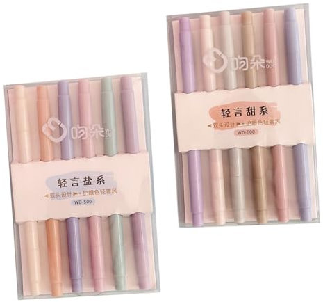 KAILIKETIY 12pcs Color Highlighter Pens Set, Soft Pastel Shades, Portable Multi-function Professional Markers for Students and Office Use, Convenient Art and Book Marking Supplies