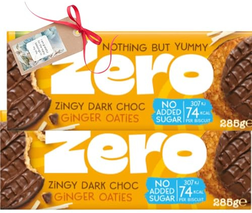 Biscuit Bundle With Zingy Dark Chocolate Ginger Oats Biscuits 285g (2 Pack) - By Oerich Gift