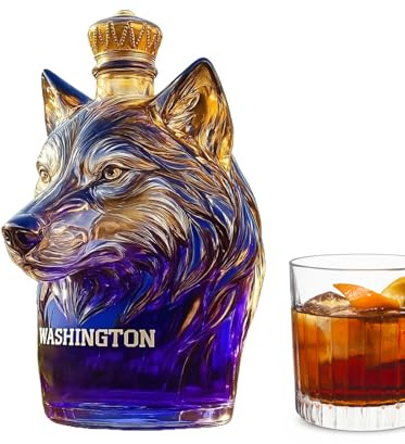 Caraffe Per Whisky - Bottiglie Di Whisky, Trasparente Inciso A Forma Di Animale | Caraffa Alcol Statua D'arte Della Testa Di Cane | Caraffa Liquore Impermeabile Per Borbone Vodka Tequila Brandy