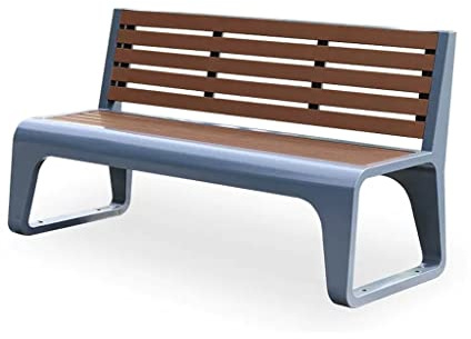 ENGENDER Gartenbank Outdoor-Bank Aus Edelstahl, Landschaft, Garten, Kunststoff, Holz, Parkstuhl, Outdoor-Garten, Freizeitbank(B,S:150cm)
