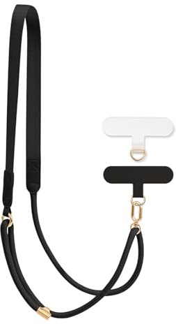 MORSUNBELA Handykette Breit Handyband zum Umhängen Handy Lanyard | 45 bis 65 cm verstellbar, mit Patch, abnehmbar und kompatibel mit den meisten Handyhüllen für Alltag, Reisen und Outdoor