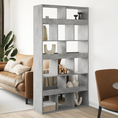 RCODSSK Regal Raumteiler 100 cm breit aus Holzwerkstoff, Raumteiler Weiß mit 10 Fächern für vielseitigen Stauraum, Weiß 100x33x125 cm aus Holzwerkstoff