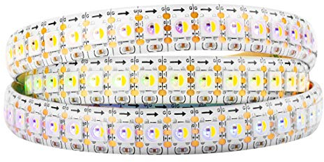 BTF-LIGHTING RGBW RGBWW Warmes Weiß SK6812 (ähnlich WS2812B) 1m 144LEDs/Pixels/m Individuell adressierbar Flexibel 4 farbe in 1 LED Traumfarbe LED Streifen Wasserdicht IP65 DC5V