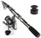 Sougayilang Angel- und Rollen-Kombination, tragbar, Teleskopangel, Stationärrolle, für Reisen/Salzwasser/Süßwasser-Angeln, 2.4M/7.87FT Rod+XY3000 Reel