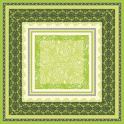 Sovie HORECA Airlaid Tischdecke THEA in Lime, 80 x 80 cm, 20 Stück – verspielte Ornamentik mit barocken Elementen, stoffähnliche Einweg-Tischdecken für Gastronomie, Feiern, Catering & Events