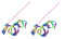 CAT DANCER-Cat Charmer Wand,Teaser-Cat & Kitten Toy! Color:Rainbow Size: by
