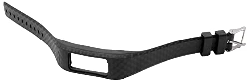 vhbw Ersatz Armband kompatibel mit Garmin Vivofit 1, 2 Fitnessuhr, Smartwatch - 17,5-22,5 cm Karo-Muster Silikon schwarz