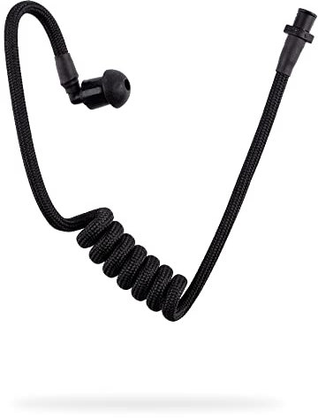 Schallschlauch aus Nylon | Funkgeräte Zubehör | Security Zubehör | Schallschlauch Polizei | Ohrhörer Schallschlauch für Security Kopfhörer, Security Ohrhörer | Bajonettverschluss | Farbe: Schwarz
