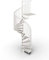 Mister Step Gamia Metal escalera de caracol para interiores de acero pintado (blanco RAL 9010, diámetro 120 cm - 12 peldaños)