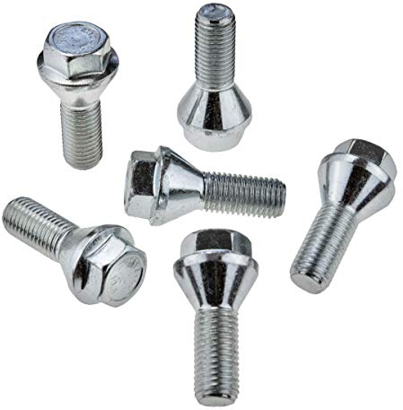 10x Radschraube Kurzkopf Flachkopf M12x1,25 24mm Spurverbreiterung Distanzscheiben