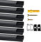 Jirvyuk Aluminium Led Profile, 1m/3.3ft LED Diffuser, Led Profile Channel for LED Strip Lights with Black Cover Indoor, End Caps and Metal Mounting Clips(U Shape)(6m)