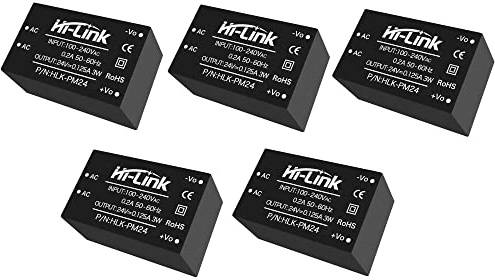 ATEC - HLK(PM 03/01/09/12/15/24) AC(220V) / DC(3.3V/5V/9V/12V/15V/24V) Mini Modulo di Alimentazione - (5X PM24)