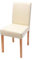 Mendler Esszimmerstuhl Littau, Küchenstuhl Stuhl, Leder - Creme, helle Beine