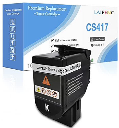 Kompatible Tonerkartusche CS317 CX317 CS417 CX417 CS517 CX517 Schwarz Standard Kapazität 3000 Seiten für Lexmark-Drucker CS317dn CX317dn CS417dn CX417de CS517de CX517de