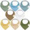 8 Stück Dreieckstuch Baby Junge, Mädchen - Unisex Bandana Lätzchen Baby, Super Absorbierende Halstuch Baby, Bio-Baumwolle Baby Lätzchen, Halstücher Baby für Säuglinge, Sabberlätzchen (Daybreak)