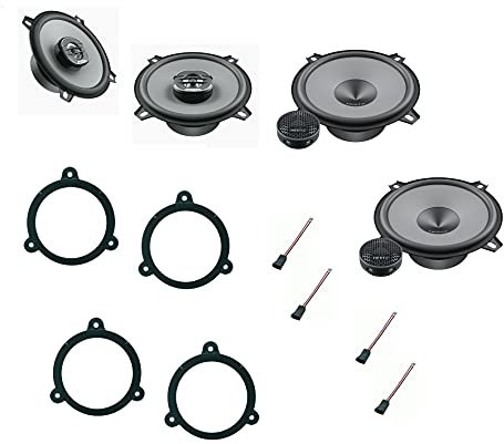Kit 6 casse completo Hertz Linea UNO Altoparlanti 13 cm + supporti casse compatibile con Renault Megane III dal 2009 anteriore e posteriore