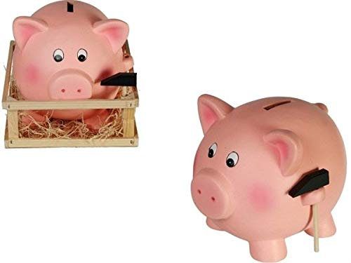 Tirelire en Terre Cuite Cochon avec Le Petit Marteau