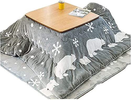 JINCAN. Japanische Heizung Kotatsu Tisch, Kotatsu Tisch mit Heizung und Decke Warm Tatami Niedriger Tisch Set Kaffeetisch Japanischer Faltspeicher Kotatsu Tabelle