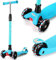 IMMEK Roller Kinder, PU Radstehende Scooter Roller mit LED-Lichtern, Scooter Kinder können auf DREI Verschiedene Höhen Werden.3-12 Jahre(Navy Blau)